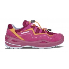 Lowa Multifunktionsschuhe Robin EVO GTX Low (wasserdicht, Veloursleder) fuchsiapink/mango Kinder